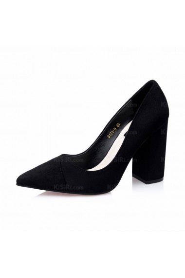 Fashion Black Chunky Heel Party Shoes (High Heel)