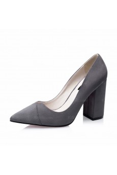 Discount Grey Chunky Heel Party Shoes (High Heel)