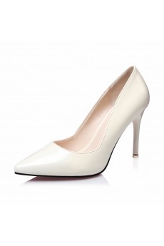 Cheap White Stiletto Heel Party Shoes (High Heel)