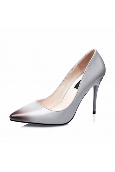 Discount Grey Pointed Toe Stiletto Heel Prom Shoes On Sale (High Heel)