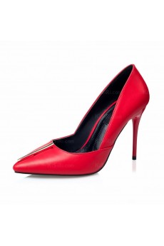 Best Red Pointed Toe Stiletto Heel Prom Shoes On Sale (High Heel)