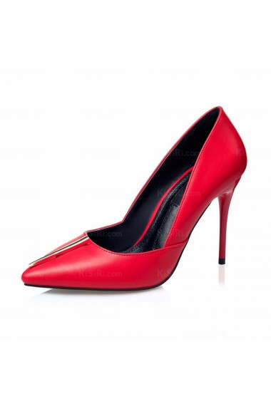 Best Red Pointed Toe Stiletto Heel Prom Shoes On Sale (High Heel)