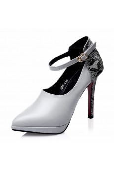 Ladies Discount Grey Stiletto Heel Party Shoes (High Heel)