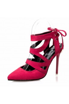 Fashion Red Pointed Toe Stiletto Heel Party Shoes (High Heel)