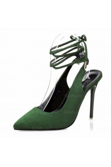 Fashion Green Pointed Toe Stiletto Heel Party Shoes (High Heel)