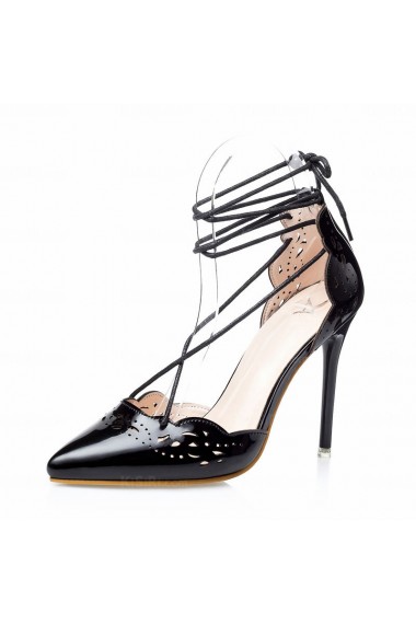 Ladies Cheap Black Stiletto Heel Party Shoes for Sale (High Heel)