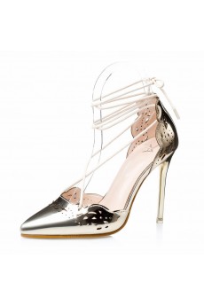 Fashion Gold Stiletto Heel Party Shoes (High Heel)