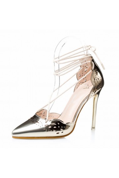 Fashion Gold Stiletto Heel Party Shoes (High Heel)
