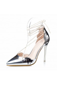 Ladies Discount Silver Stiletto Heel Party Shoes (High Heel)