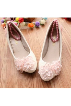 Lace Bridal Wedding Shoes with Pearl Sales Online