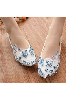 Fashionable Lace Bridal Wedding Shoes with Rhinestone