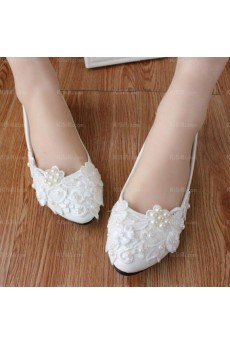 Cheap Lace Bridal Wedding Shoes with Pearl