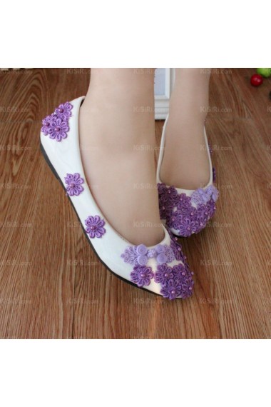 Fashionable Lace Bridal Wedding Shoes with Flower and Pearl