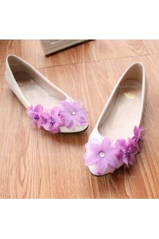 Fall Discount Wedding Bridal Shoes with Hand-made Flower