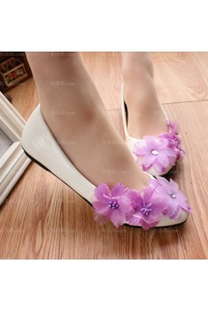 Fall Discount Wedding Bridal Shoes with Hand-made Flower
