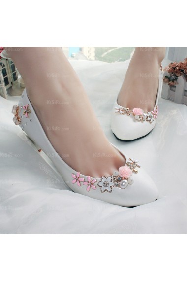 Best Wedding Bridal Shoes with Flower and Rhinestone