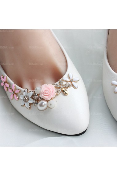 Best Wedding Bridal Shoes with Flower and Rhinestone