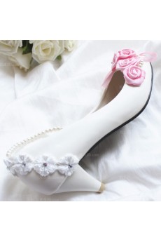 Best Wedding Bridal Shoes with Hand-made Flower Pearl