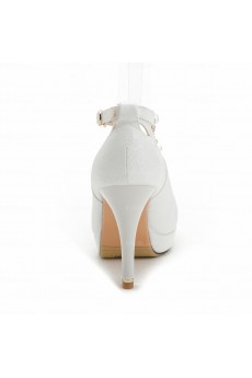 White Comfortable Wedding Shoes for Bridal 