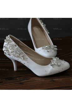 Best White Wedding Bridal Shoes with Rhinestone