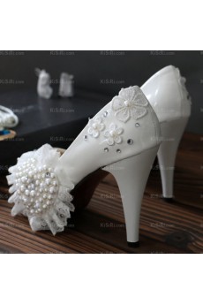 Cheap Lace Bridal Wedding Shoes with Rhinestone Pearl