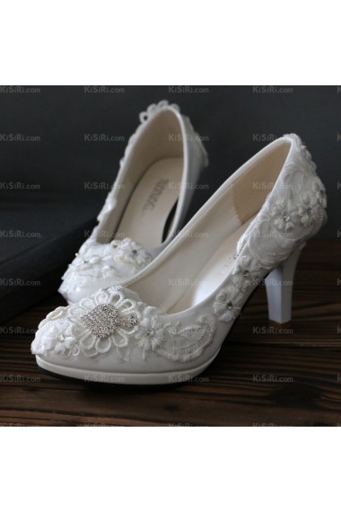 Discount White Lace Bridal Wedding Shoes for Sale