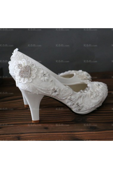 Discount White Lace Bridal Wedding Shoes for Sale