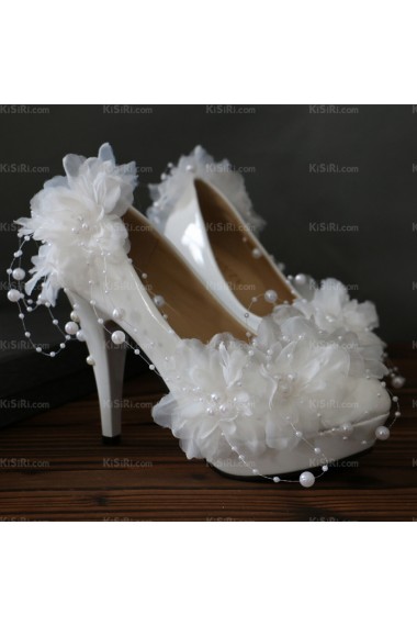 Exquisite Lace Bridal Wedding Shoes with Pearl