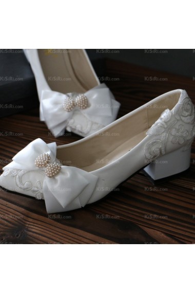 Summer Cheap Lace Bridal Wedding Shoes with Bowknot 