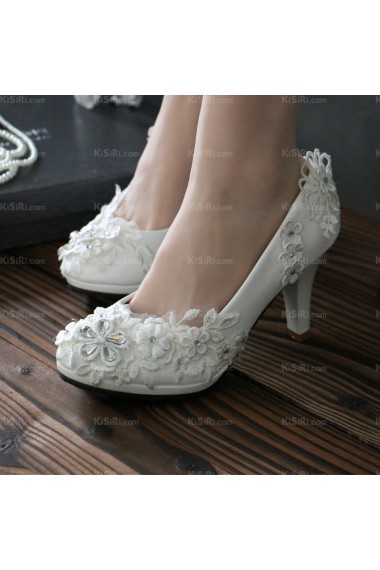 Elegant Lace Bridal Wedding Shoes with Rhinestone 