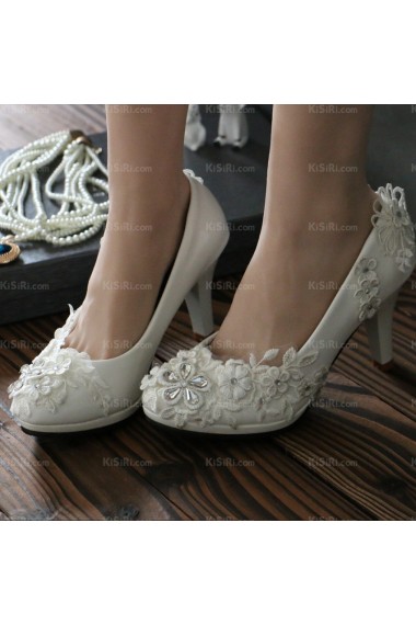 Elegant Lace Bridal Wedding Shoes with Rhinestone 