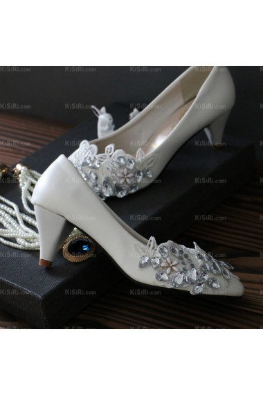 Cheap Lace Bridal Wedding Shoes with Rhinestone 