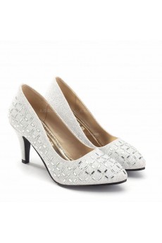 Elegant Wedding Bridal Shoes with Rhinestone