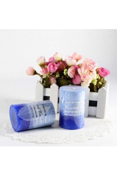 Exquisite Blue Cylindrical Candle for Sale