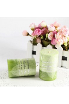 Cheap Green Cylindrical Candle for Sale