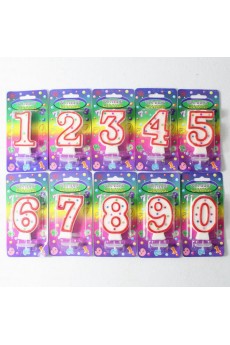 Personalized Numeral Candle Adorned with Multicolor Star