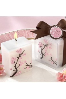 Cheap Pink Peach Flower Candle