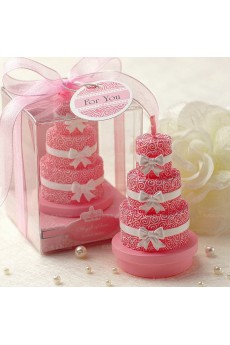Pink Rose Birthday Cake Candle