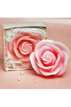 Pink Rose Flower Candle for Sale