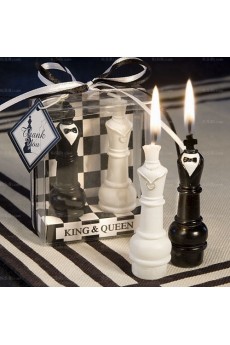 Chess King and Queen Candle Wedding Gift 