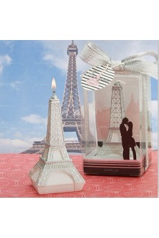 Personalized Eiffel Tower Valentine Candle
