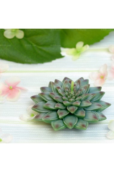 Discount Green Color Gem Flower Candle