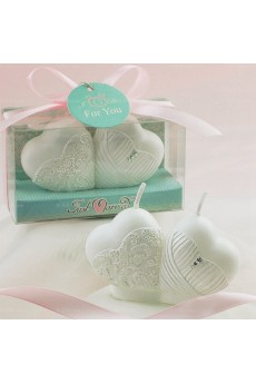 Discount White Heart-shaped Candle Valentine's Day
