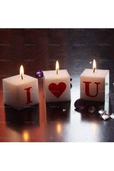 Valentine's Day Heart-shaped Candle "I Love You"