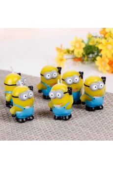 Personalized Cartoon Cute Yellow Minions Candle