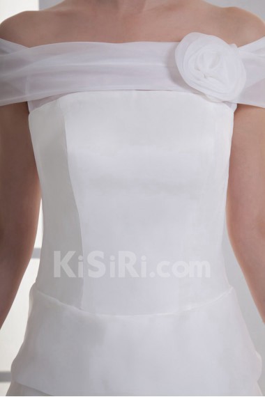 Organza Off-the-Shoulder A Line Gown