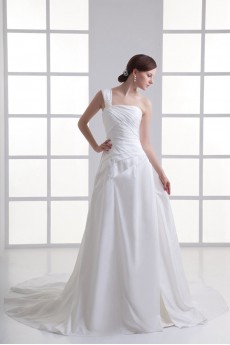 Taffeta One Shoulder A Line Gown