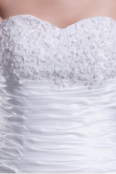 Taffeta Sweetheart A Line Gown with Embroidery