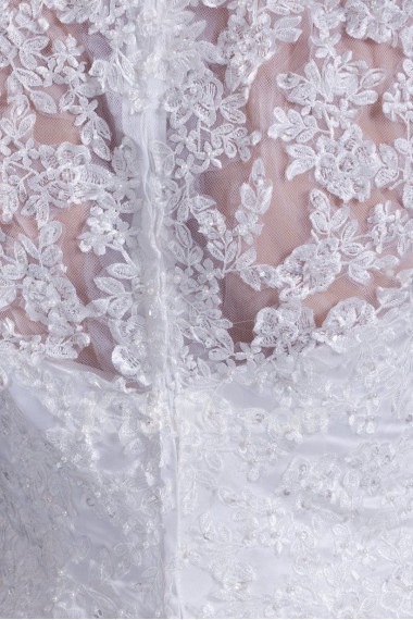 Satin Sweetheart A Line Gown with Embroidery