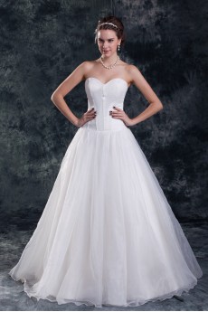 Organza Sweetheart A Line Gown